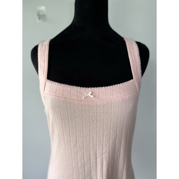 Free People Intimately Endgame Pointelle Nightie Pink Coquette Size Medium - Picture 3 of 11